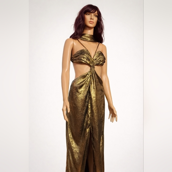 Cult Gaia Gold Cody Gown XS - Picture 5 of 7